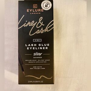 Silver shimmer Eyelure London line & lash 2 in 1 lash glue eyeliner M45